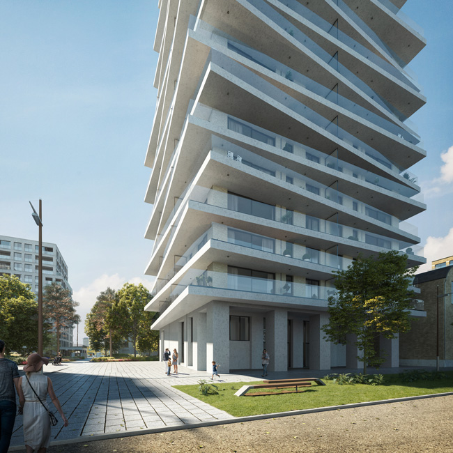 Nieuwbouwappartment Cental Park Tower op de Baelskaai in Oostende